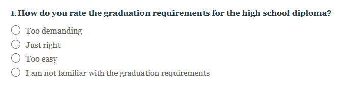 radio button in survey