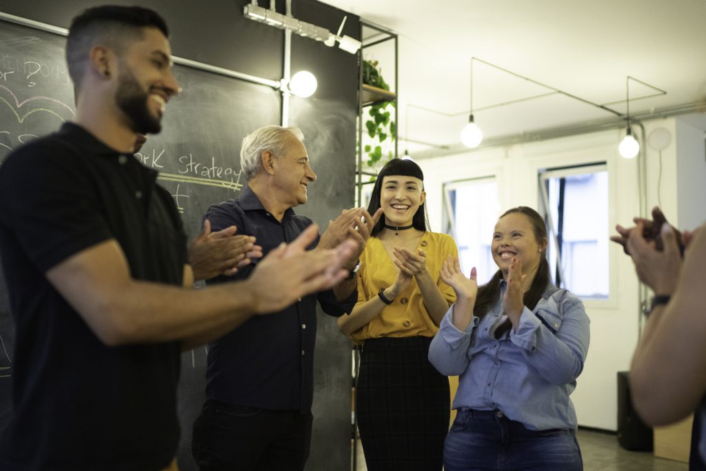 Colleagues appreciating their relationships