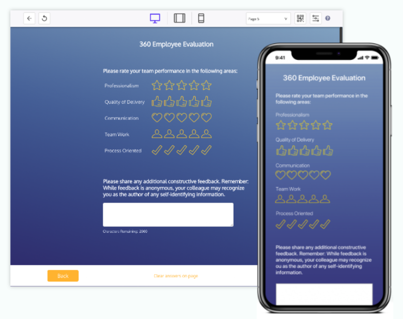 360 employee evaluation snap