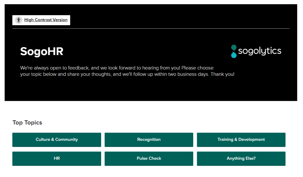 SogoConnect landing page