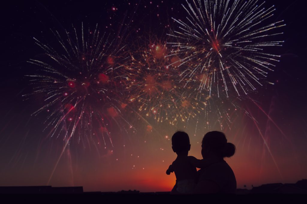 July is fireworks Independence Day