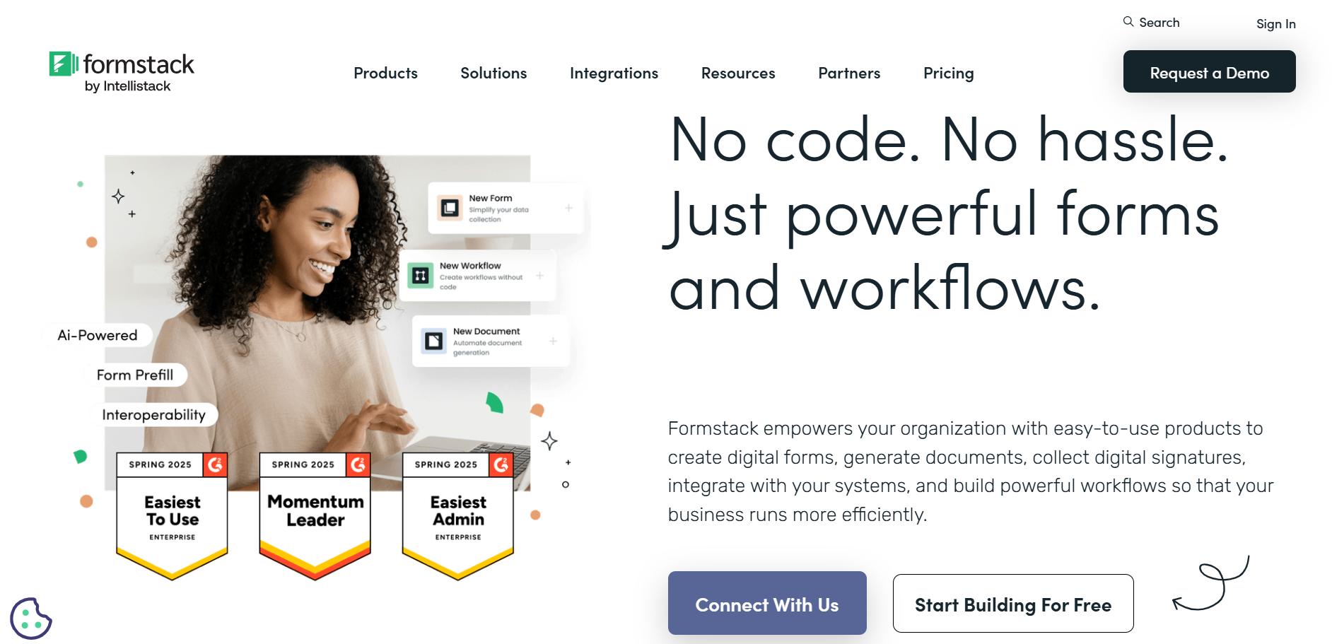 Formstack Homepage