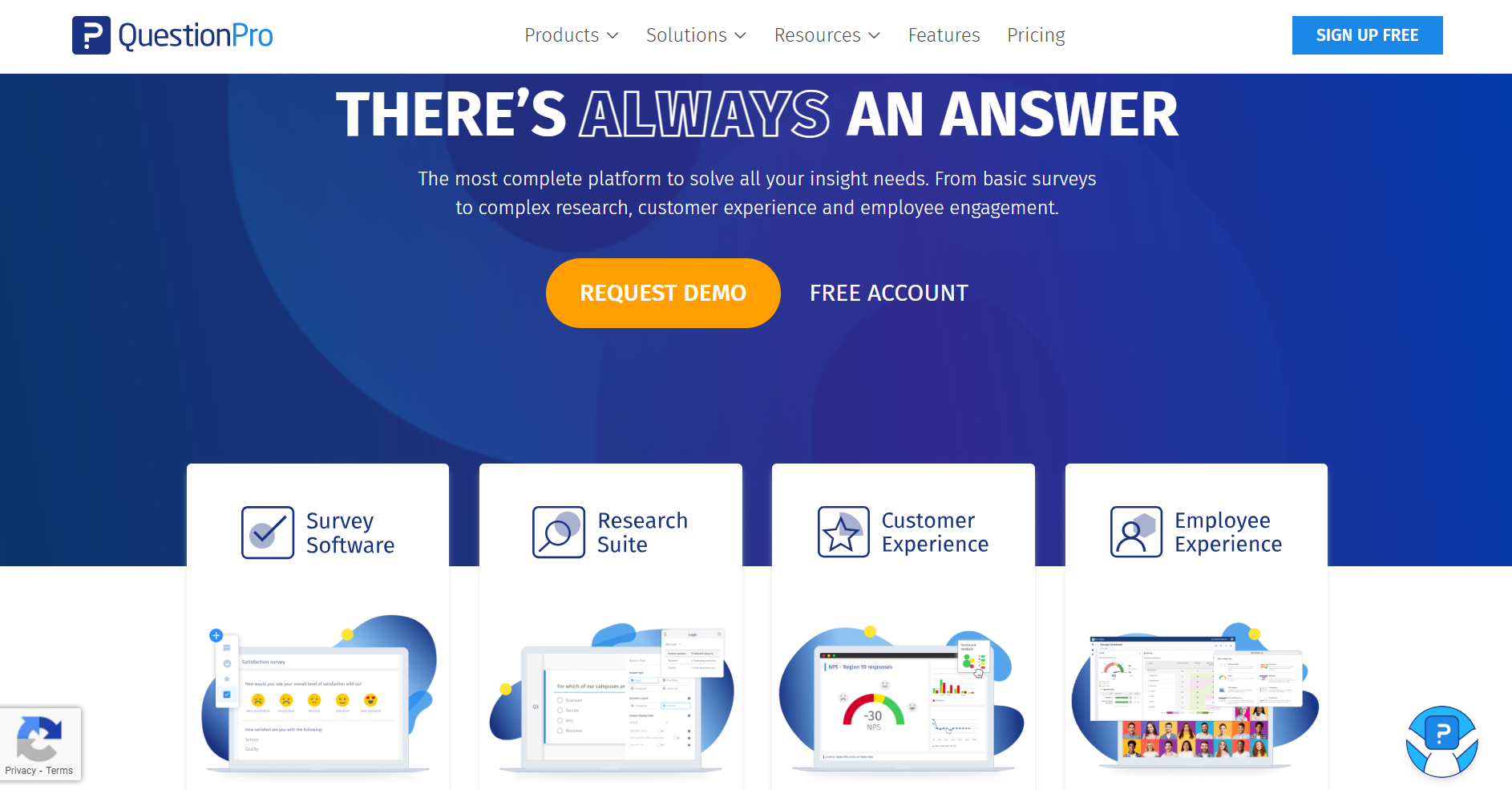 QuestionPro Homepage