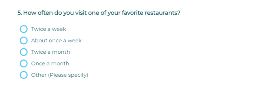 multiple choice question example 1