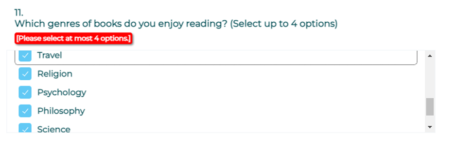 multiple choice question example 13