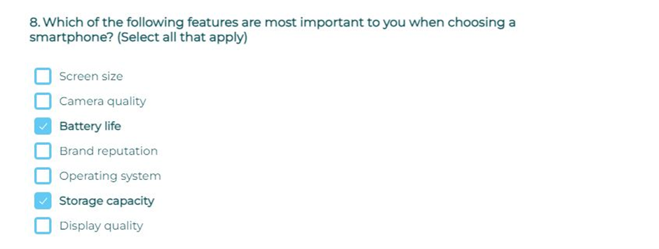 multiple choice question example 9