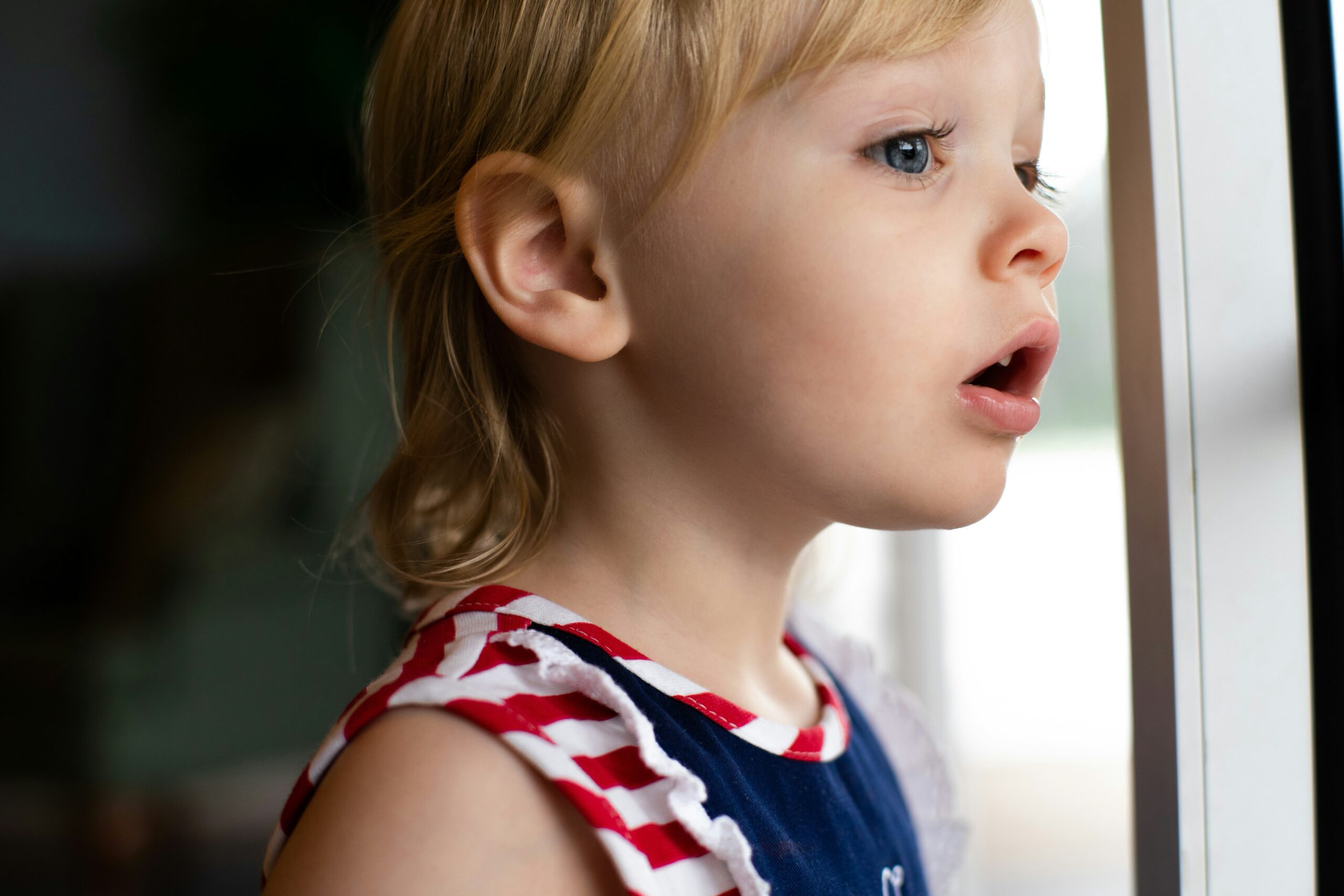 curiosity on the face of a child