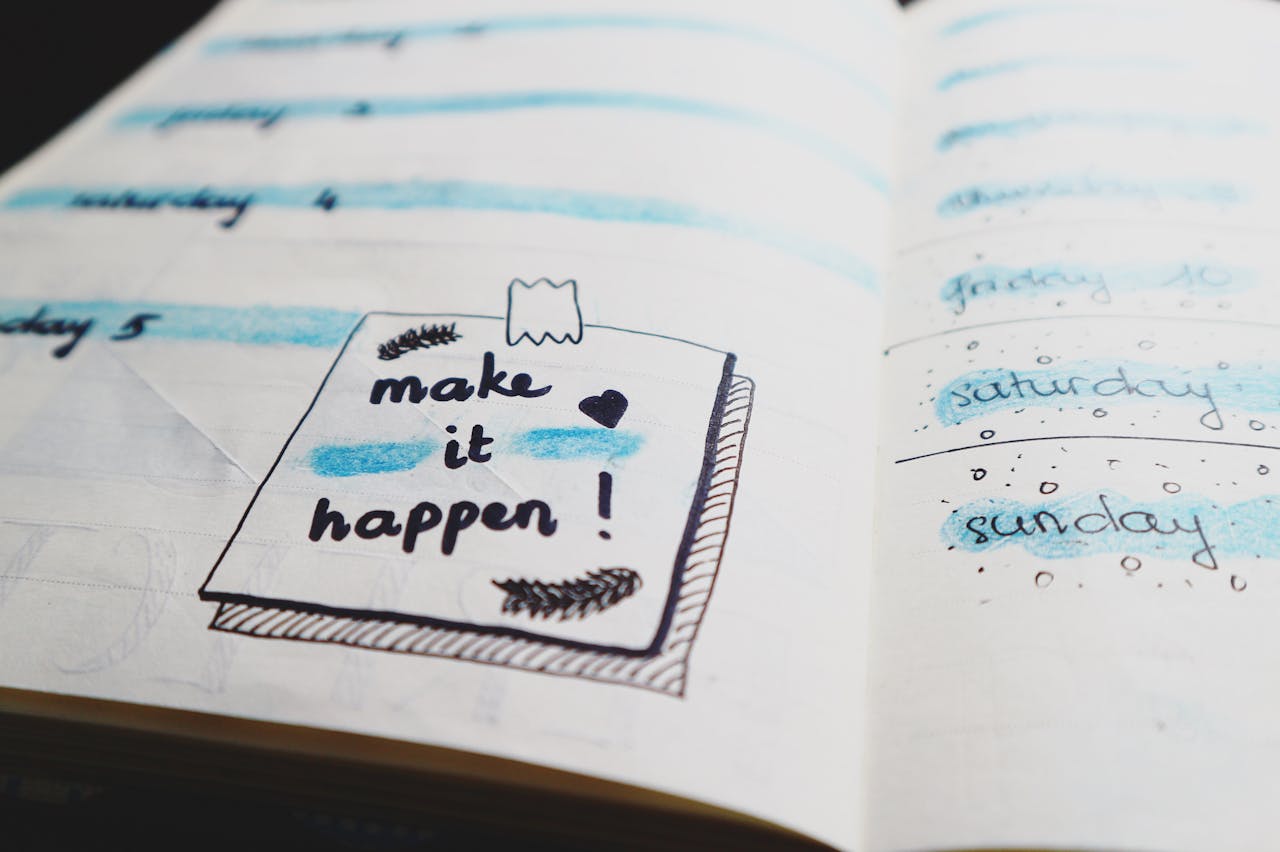 daily planner for setting goals and resolutions