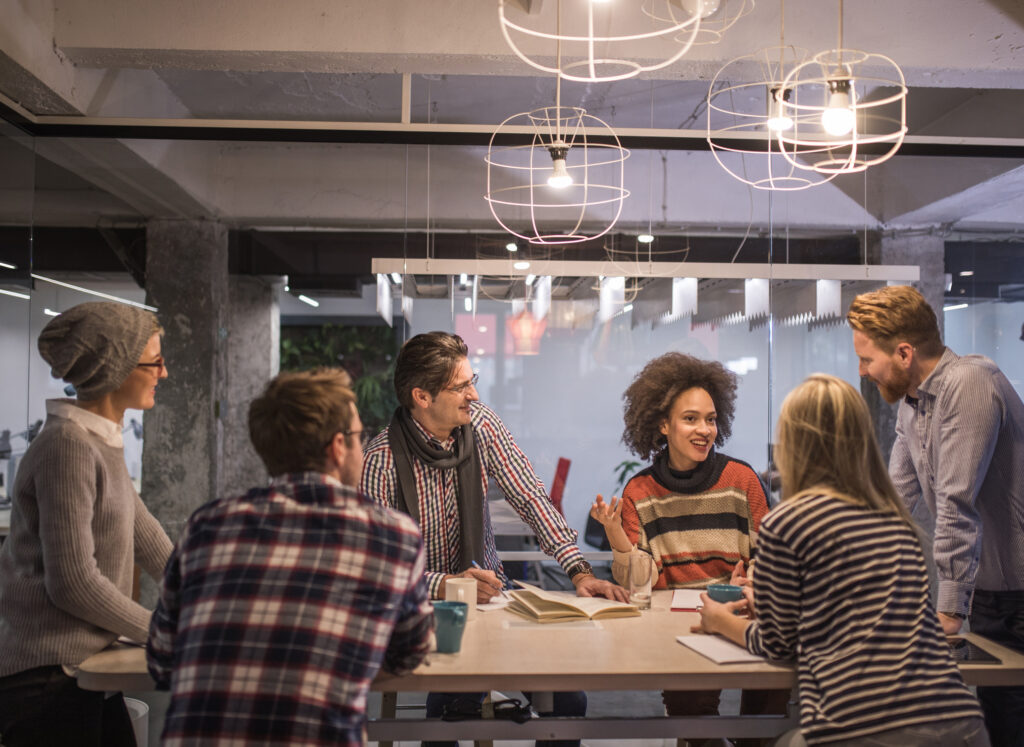 entrepreneur franchise owners in business meeting