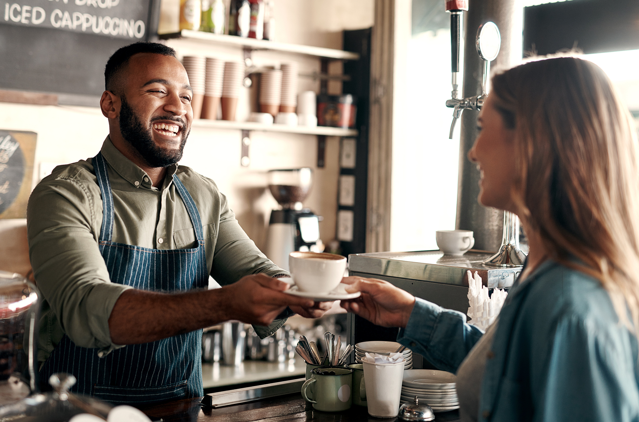 building customer loyalty through personal experience with barista leading to good NPS