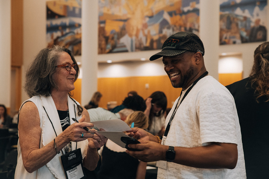 Artists Thrive Summit attendee conversation