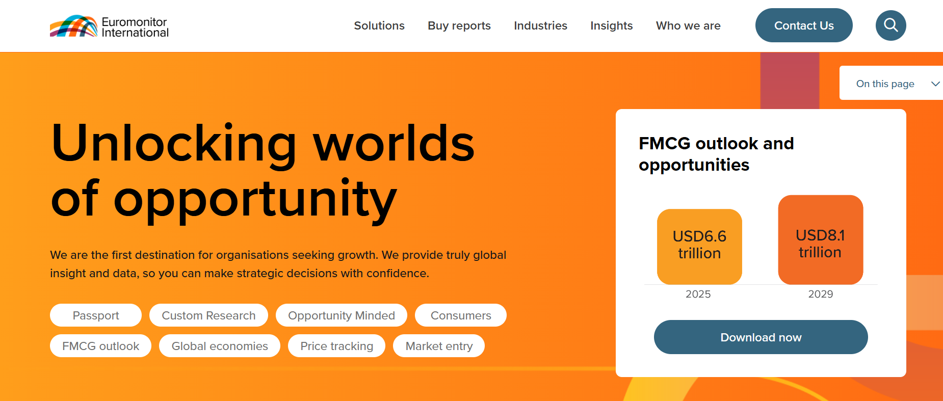 Euromonitor International Homepage