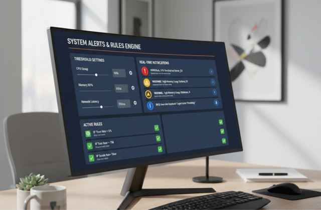 A monitor showing contact records being organized